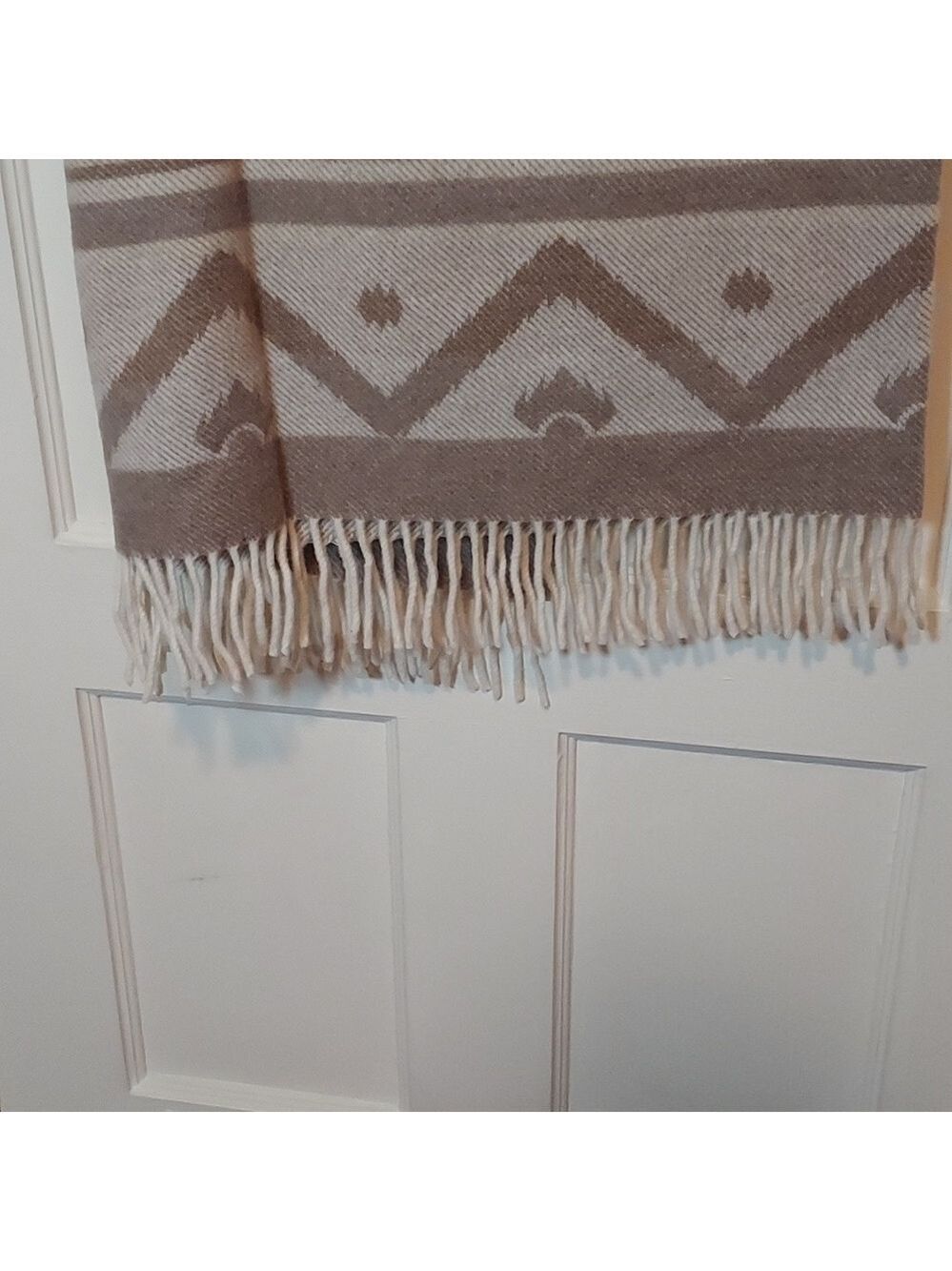 Woolrich Wool Blend Blanket Milky Cream - Picture 3 of 8